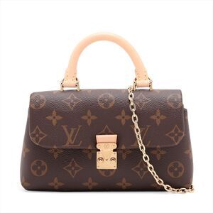 Louis Vuitton Madeleine Monogram Canvas 2Way Chain Crossbody Bag Brown Tan